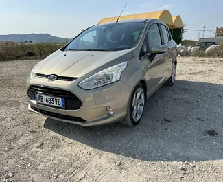 Front view of a rental Ford B-Max at Tirana airport, Albania ✓ Car #16368. ✓ Automatic TM ✓ 0 reviews.