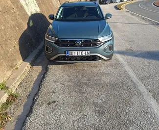Front view of a rental Volkswagen T-Roc in Dubrovnik, Croatia ✓ Car #16278. ✓ Manual TM ✓ 0 reviews.
