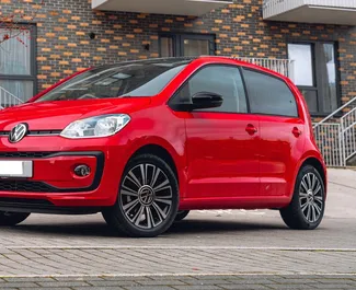 Front view of a rental Volkswagen Up! in Zadar, Croatia ✓ Car #16314. ✓ Manual TM ✓ 0 reviews.