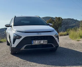 Přední pohled na pronájem Hyundai Bayon v Alanyi, Turecko ✓ Auto č. 16399. ✓ Převodovka Automatické TM ✓ Recenze 0.