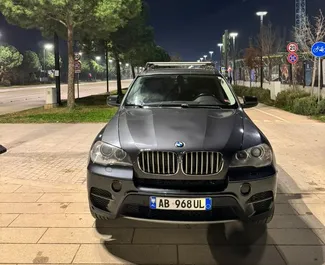 Front view of a rental BMW X5 in Tirana, Albania ✓ Car #16446. ✓ Automatic TM ✓ 0 reviews.