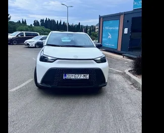 Toyota Aygo X rental. Economy, Crossover Car for Renting in Croatia ✓ Deposit of 200 EUR ✓ TPL, FDW, Abroad insurance options.