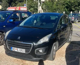 Front view of a rental Peugeot 3008 at Podgorica Airport, Montenegro ✓ Car #16223. ✓ Automatic TM ✓ 0 reviews.