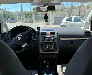 Petrol 1.4L engine of Volkswagen Touran 2010 for rental in Tirana.