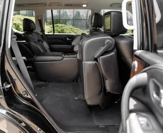 Vermietung Infiniti QX80. Premium, Luxus, SUV, Crossover Fahrzeug zur Miete in Georgien ✓ Kaution Einzahlung von 925 GEL ✓ Versicherungsoptionen KFZ-HV, VKV Plus.