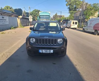 Frontansicht eines Mietwagens Jeep Renegade in Tiflis, Georgien ✓ Auto Nr.16718. ✓ Automatisch TM ✓ 0 Bewertungen.