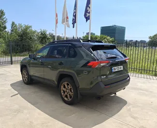 Toyota RAV4 2025 car hire in Georgia, featuring ✓ Hybrid fuel and 230 horsepower ➤ Starting from 150 GEL per day.