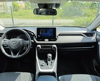 Hybrid 2.5L engine of Toyota RAV4 2025 for rental in Kutaisi.
